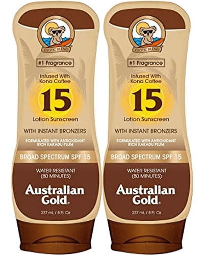 Prot Solar Loçao Spf15 237ml Australian Gold Kona Coffee Kit