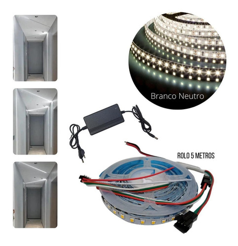 Kit Fita Led 5m 2835 Luz Efeito Sequencial Correr Vai E