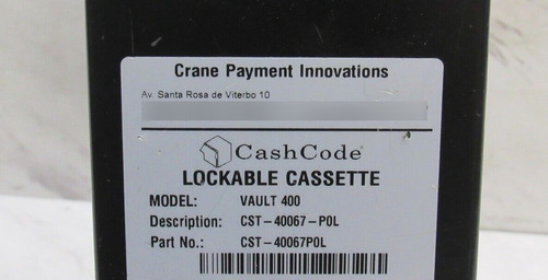 Cashcode Smr2005us1729-05 Us Bill Acceptor With Stacker Jjk (Usado)