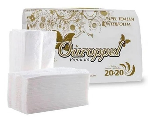 Papel Toalha Interfolha Branco Luxo Premium 20x20 C/1000