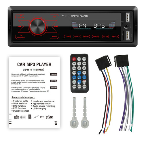 Auto Estéreo Coche Mp3 Aux Bluetooth Subwoof Pantalla Táctil
