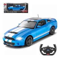 Comprar Auto Rastar Shelby Gt500 Ford 1:14 Radio Control Luces Color Azul Personaje Auto Deportivo