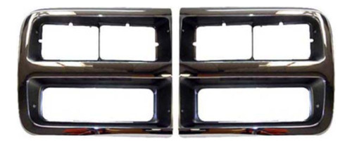 Para Doble Bisel Rectangular Puerta Faro Cromado Oscuro Arg