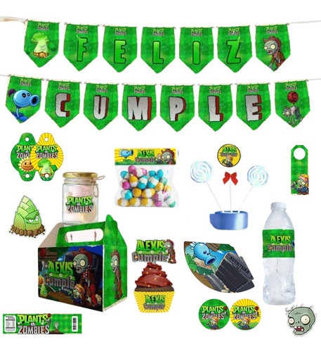 Kit Imprimible Plants Vs Zombies Con Candy Bar