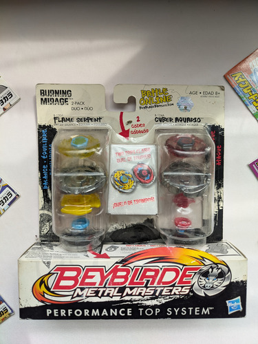 Beyblade Metal Fight Hasbro Burning Mirage 2 Pack (Usado)