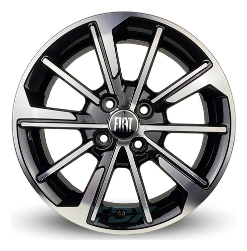 01 Roda Scorro Fiat Palio Siena Aro 15 4x98 (1 Unid) +bico Cor Preto Com Diamantado