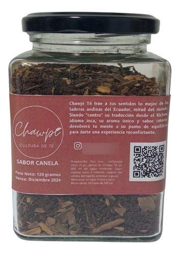 Té Negro Chawpi Té 120 Gr Sabor Canela