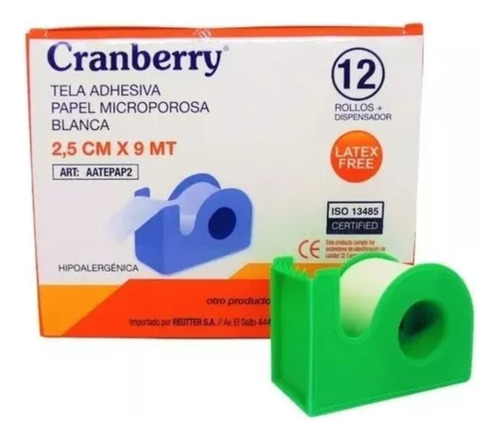 Cinta Micropore Cranberry 2,5cm X 9 Mtrs (1 Unidad) V-a