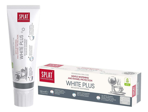 Pasta De Dientes Profesional Splat White Plus. Seguro Blanqu