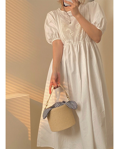 Bolso Bandolera De Tejido Liso Con Forma De Cubo De Paja