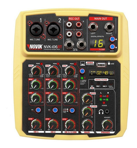 Consola Mixer Novik Nvk-i06bt 6 Can Usb+bt Oferta!!