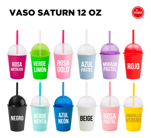 20 Vasos Fiesta Para Bolo- Candy Bar Mini Saturn 12 Oz Rosa Gold
