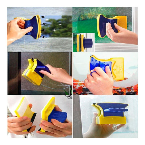 Limpador Rodo Vidros Magnético Janelas Limpeza Prática Imã