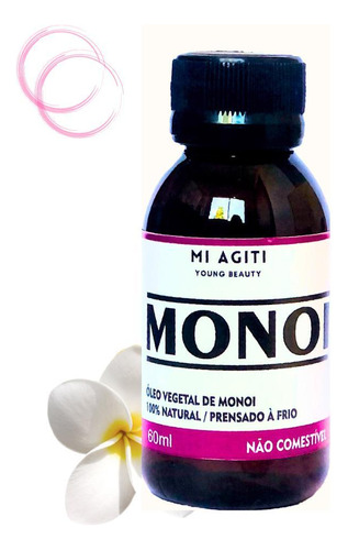 Óleo De Monoi Natural - Hidratante Pele/cabelo - 60ml