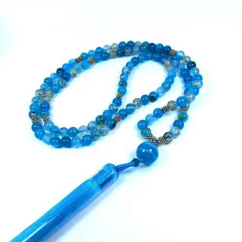 Japa Mala, Piedra Natural De Amazonita Natural Azul
