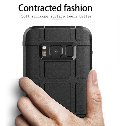 Funda Suave Silicona Tpu Uso Rudo Para S8 Plus+mica Negro Samsung Galaxy S8+/s8 Plus