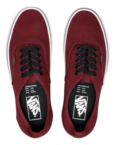 Tenis Vans Authentic Rojo Vn000qer5u8