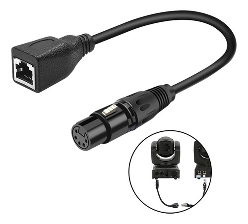 Cable Adaptador Xlr De 5 Pines Hembra A Rj45 Hembra, Cable .