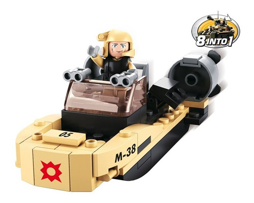Imagen 3 de 5 de Bloques Sluban Army B0587h Lancha Militar Calidad La Plata