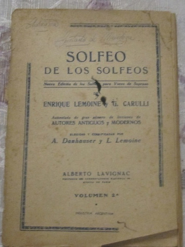 Solfeos De Los Solfeos Volumen 2 - E. Lemoine - G. Carulli