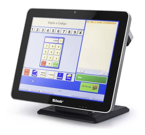 Monitor Touch Screen Sweda Lcd 15 Smt-200 Cor Preto 110V/220V