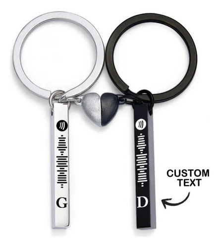 Set De Lindos Llaveros Spotify Personalizados Con Forma De C