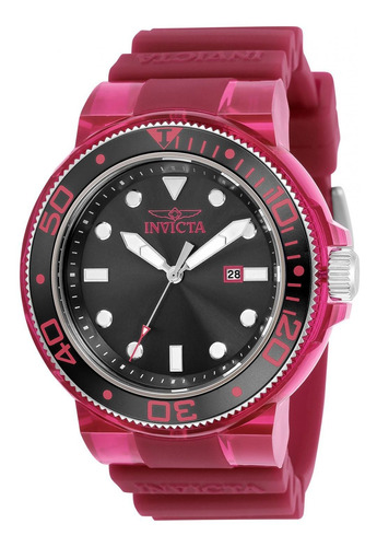 Reloj Invicta 32329 Transparente, Borgoña Hombres