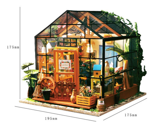 Diy Casa De Muñecas De Madera Para Montar El Kit De Decoraci