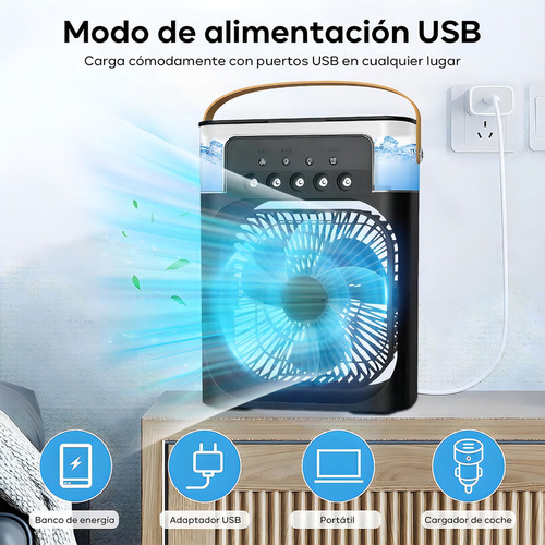 Gv Ventilador De Escritorio Compacto Humidificador Usb