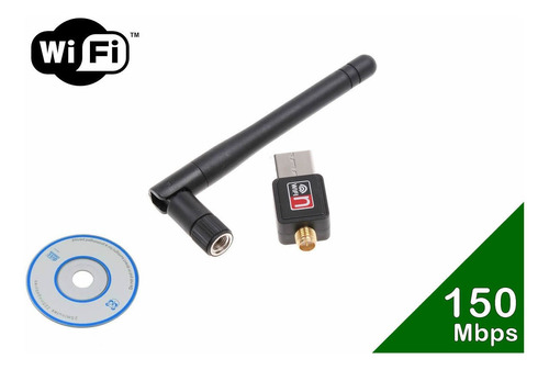 Adaptador 150 Mbps Wireless Com Antena Usb 2.0 802.11n