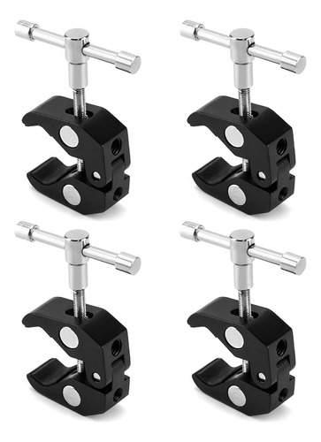 Qwork Super Clamp Para Fotografía, Paquete De 4, Clip De Ros