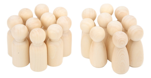 Pinzas De Madera Peg People De 55 Mm, Hechas A Mano, Pequeña