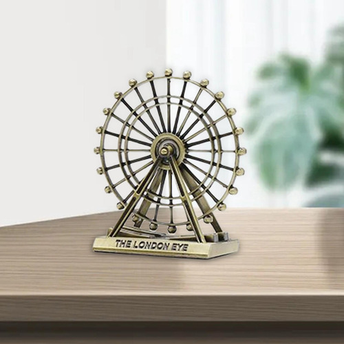 Estatua De Adorno En Miniatura Torre De Ruedas Bronce