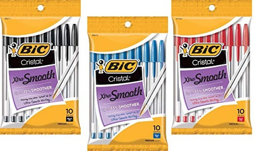 Smooth Bolígrafo Bic Cristal Xtra Conjunto De Conjunto: El J