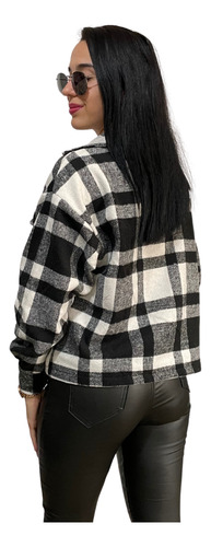 Camisaco Mujer Camisa Leñadora Crop Oversize Premium