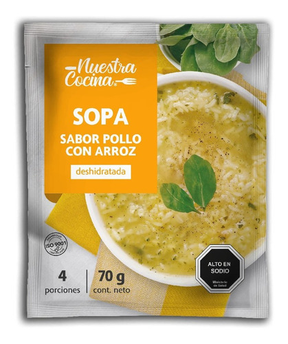 Sopa De Pollo Co Arroz Nuestra  Cocina 70gr(3 Undad )-super