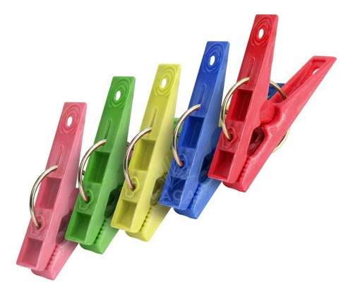Pinzas De Ropa 2 Bolsas Con 100 Pinzas Calidad Durable