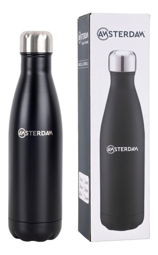 Imagen 5 de 9 de Botella Termica Doble Pared En Acero Inox 500 Ml - Amsterdam