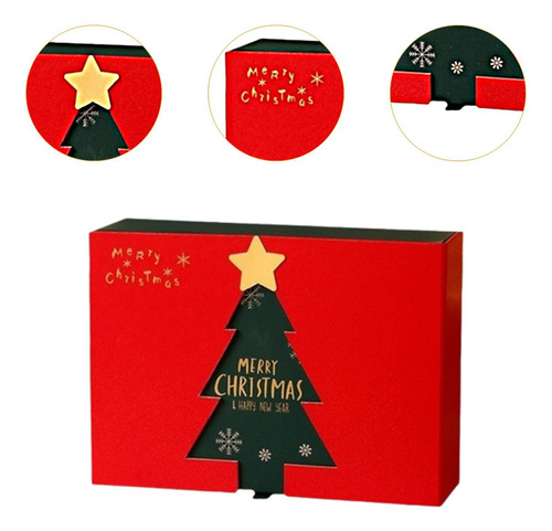 Caja De Regalo De Navidad, Envoltorio 20 Cm X 18 Cm X 8 Cm