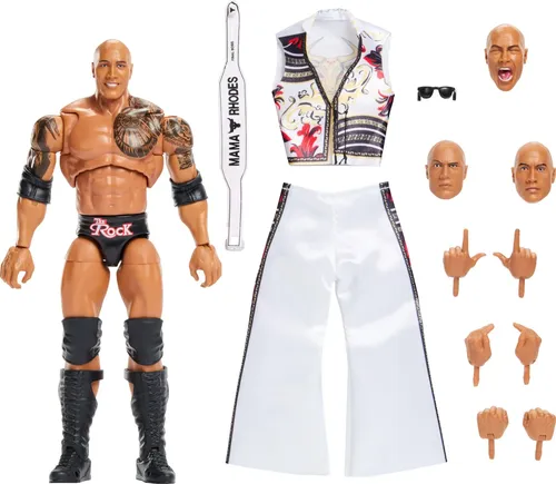 Conjunto De Bonecos De Ação Wwe The Rock Ultimate Edition