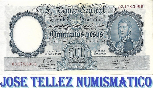 Bottero 2099 $ 500 Moneda Nac Nros Rojos Serie B Ex+ Palermo