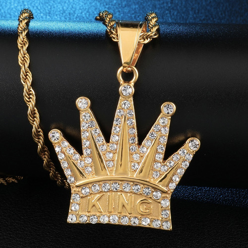Collar Corona King Hombres Caballero Moda 2021