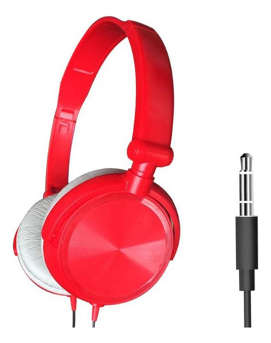 Auriculares Para Computadora Con Cable Rojo F