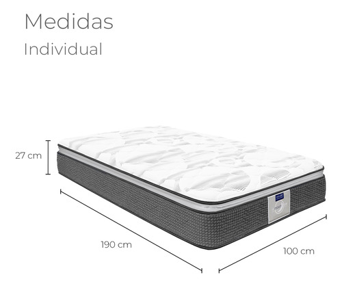 Colchón Restonic Individual Ortopédico + 2 Almohadas + Box