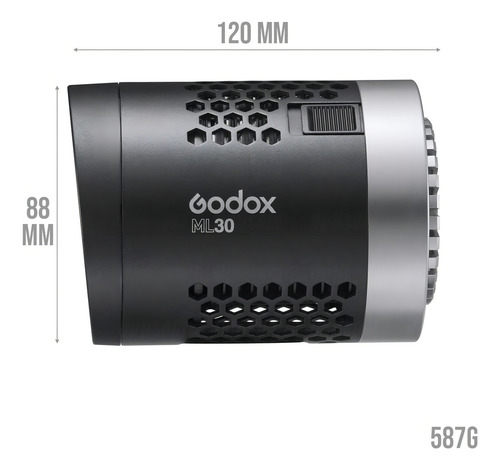 Iluminador Led Luz Fria Godox Ml30 Com Tripé 2m Para Videos Cor Da Estrutura Preto Cor Da Luz Branco-frio 110v/220v