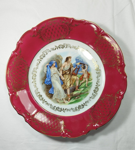 Porcelana Bavaria Estilo Limoges Plato Decorativo 26cm