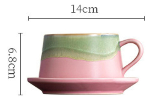 Taza De Café De Té Decoración Del Hogar Con Una Azul