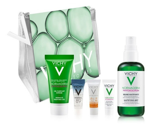 Set Vichy Normarderm Mist Matificante +gel Limpieza +regalos