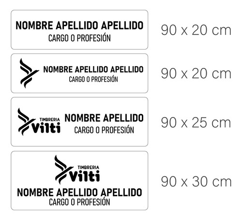 Placa Identificacion Casco Personalizadas, Ancho 9cm, Vilti®