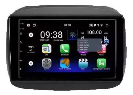 Central Multimidia Fiat Mobi Like 7p Android 12 Carplay Voz